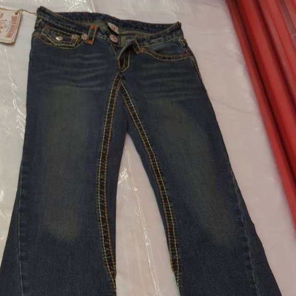True Religion Boot Cut Jeans Size 27 Inseam 33 New with Tags - Picture 1 of 12